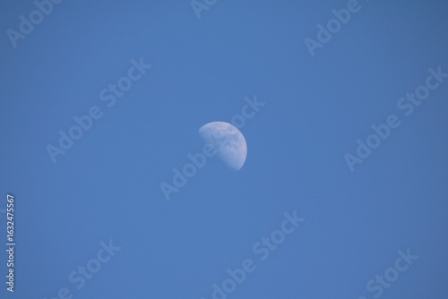 The evening moon from Pilot Mountain