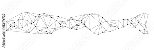 Abstract geometric mesh forms a twisting diamond network ideal for technology, science, or data visualization concepts isolated on white background vector illustration