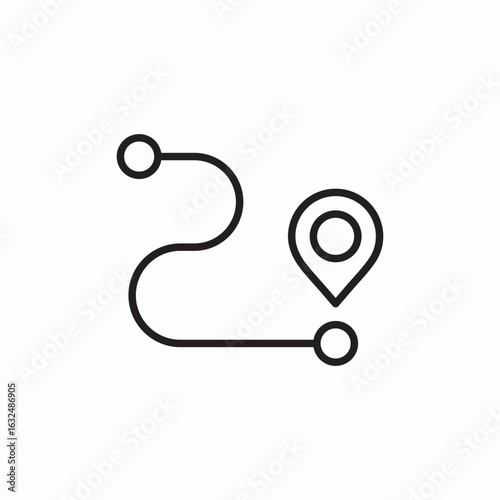 direction path icon sign vector