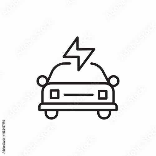 ev car icon sign vector