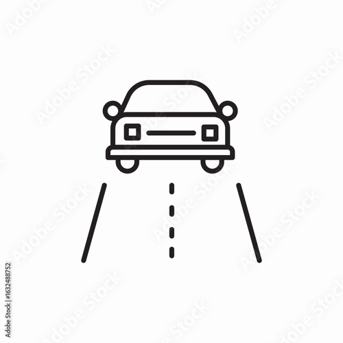 road car highway icon sign vector