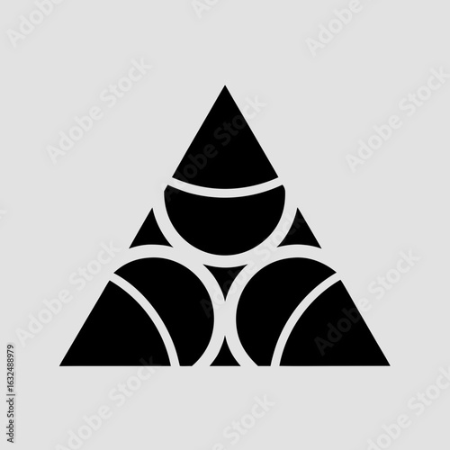 “Tennis Racket Triangle Logo – Sports Brand, Athletic Gear, Minimal Geometric Vector Design, Editable Stroke”