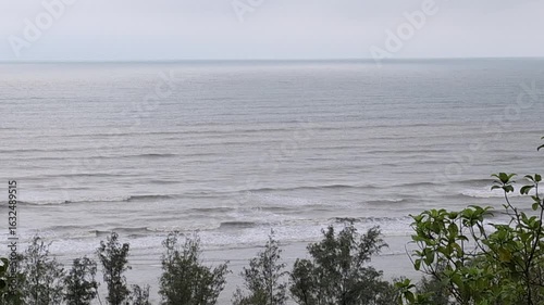 4k Ocean tranquility the beauty of calm waters and waves. Nature concept