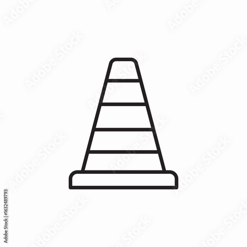 traffic cone icon sign vector