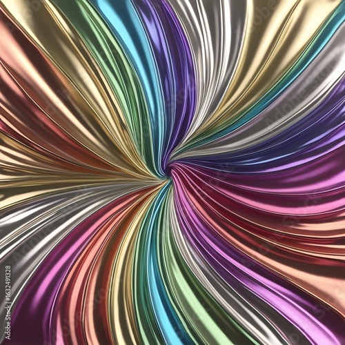 mesmerizing central burst of rainbow gradient with glowing motion effect for visual projects