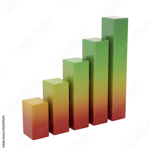 Free Download Illustration of a bar chart showing business growth and financial success isolated on transparent background - GFXLoad