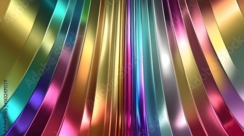 vibrant abstract backdrop in rainbow tones with illusion of depth and fluid motion