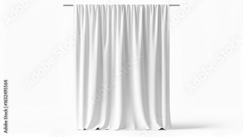 White curtains on a rod
