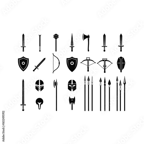 Musical tool icons and silhouettes on a music notes background with an audio mixing console