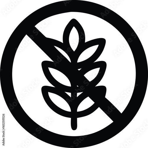 gluten free icon silhouette