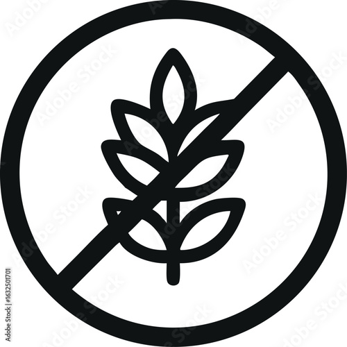 gluten free icon silhouette