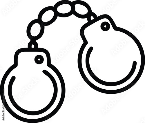 handcuffs crime vector illustration