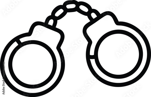 handcuffs crime vector illustration
