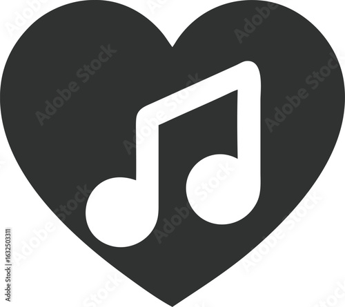 heart music note logo