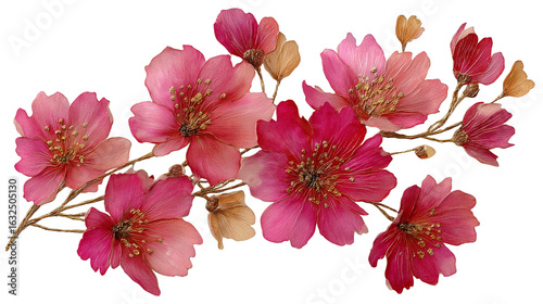 aesthetic sticker decor, dried petal artwork