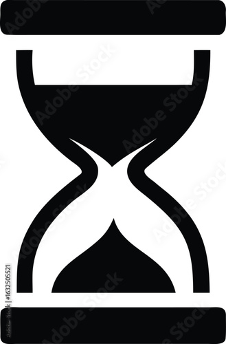 hourglass silhouette on white background