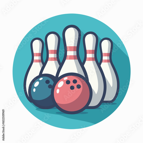 premium vector illustratio of bowling ball