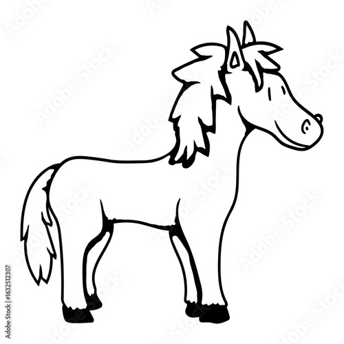 Horse Sweet Pony Foal Horse Girl Cute Comic Fun