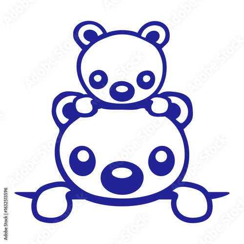2 Teddy Bear Love Little Child Dad Mom Family Father Mother