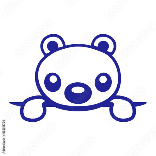 Hiding Bear Behind Fence Friendly Bag Child Drawing