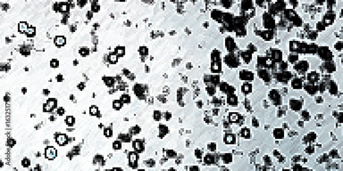 black and white background with dots