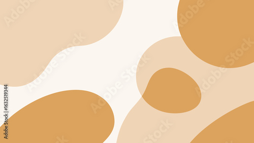 beige overlapping blobs vector background