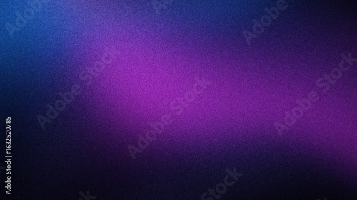 Dark blue purple color gradient background with grainy noise texture effect, abstract web banner design