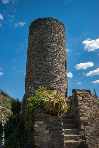 The Doria Tower in Vernazza, La Spezia, Liguria, Italy