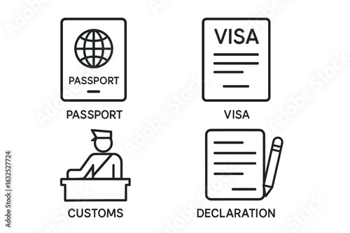 Essential Travel Icons for Packing, Adventure & Vacation Planning