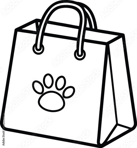 pet store bag on white background