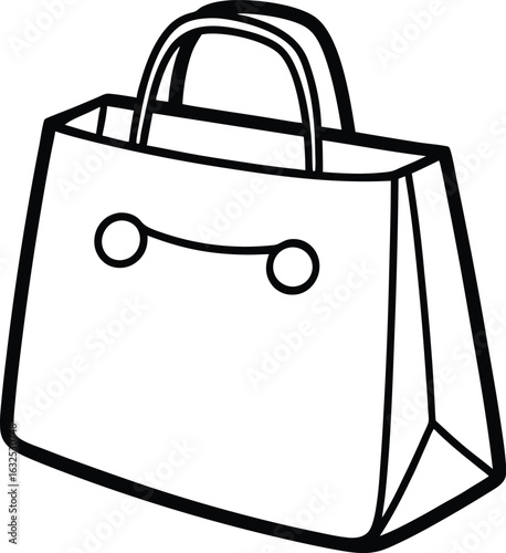 pet store bag on white background