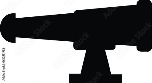 Black Megaphone Silhouette Communication Loudspeaker Tool on White Background