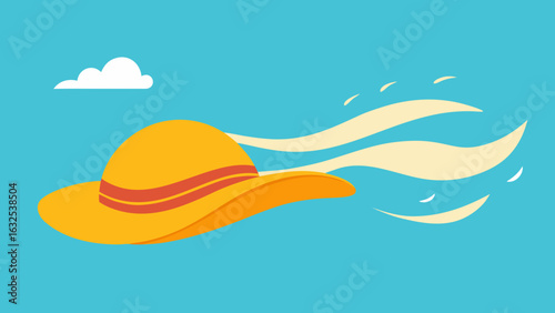 summer hat in sunny breeze