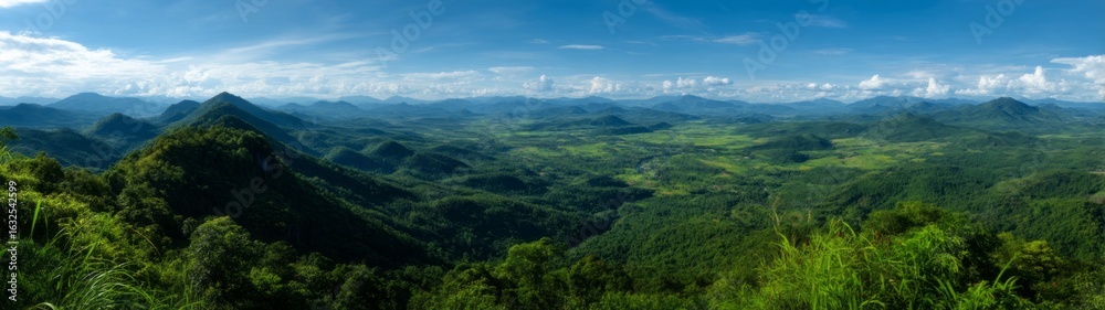 Fototapeta premium Panoramic nature view mountains hdr 360 degree