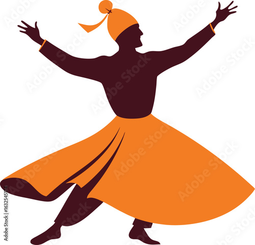 sufi dance silhouett
