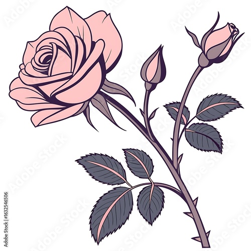 vector illustration of rose