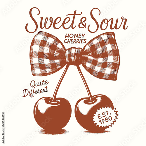Sweet and sour honey cherries bow