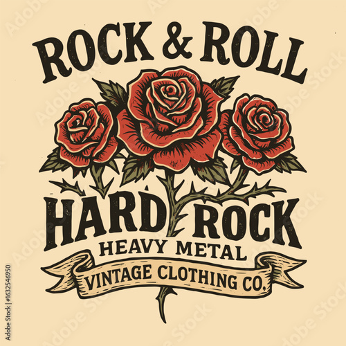 Rock and roll hard rock heavy metal vintage clothing