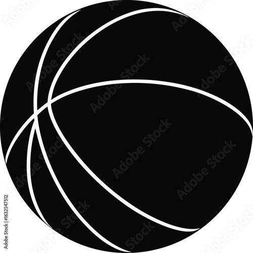 vector basket silhouette on white background