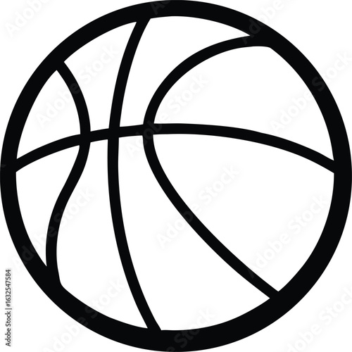 vector basket silhouette on white background