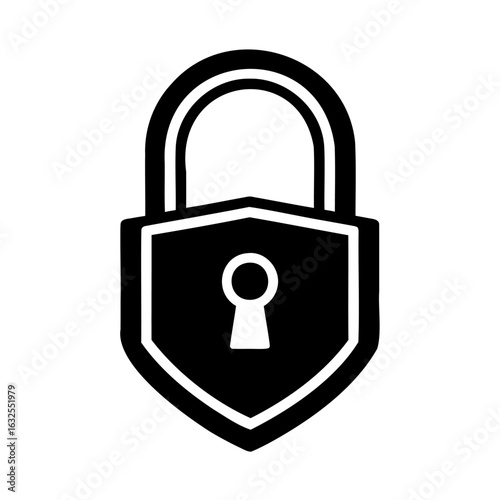 Secure digital padlock illustration representing data protection and online safety