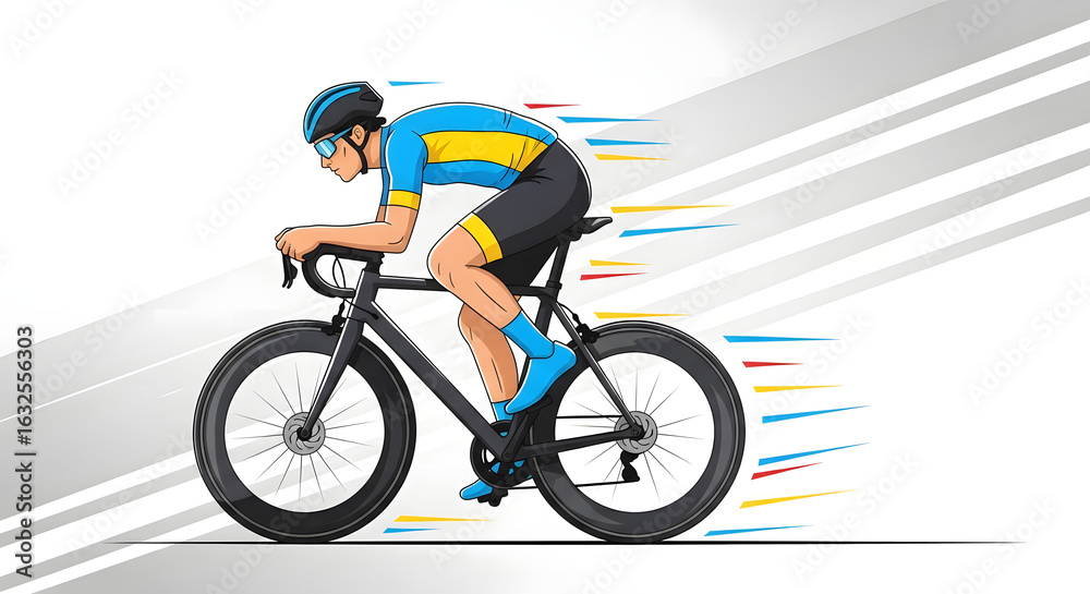 Obraz premium Cyclist Vector Art