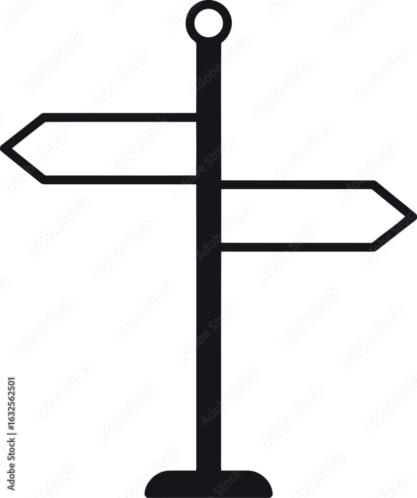 Directional signpost crossroads choice path decision Directional signpost crossroads choice path decision