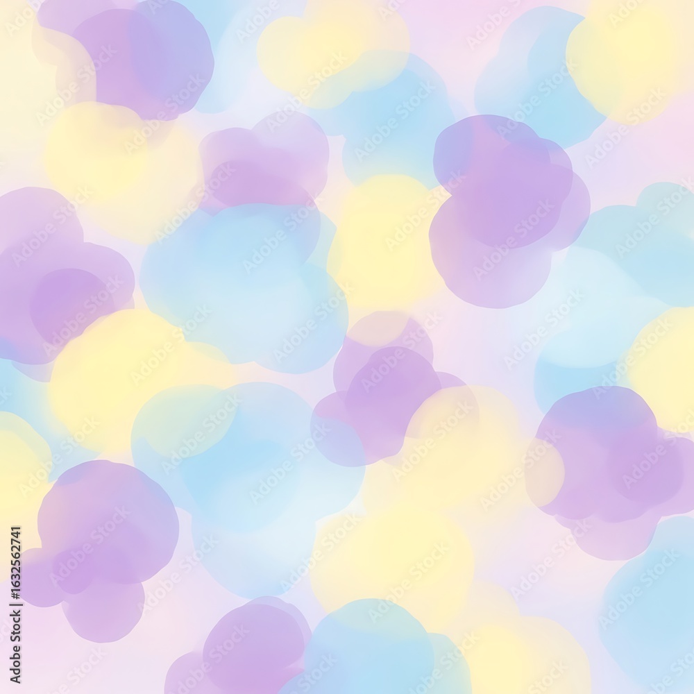 Abstract pastel-colored pattern of blended shapes. Abstract pastel-colored pattern of blended shapes.