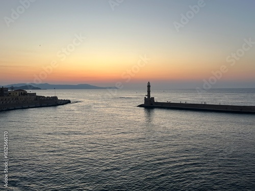 Old Venetian harbor in Chania, Crete