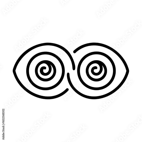Vector line icon of a person's face picking their nose. Simple illustration of an unhygienic habit.