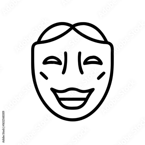 Marlin fish head icon. Minimalist line art of a swordfish symbol for a fishing or sea logo.