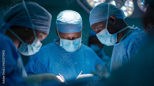Medical Team Performing Surgery in Operating Room with Precision. Ai gen.
