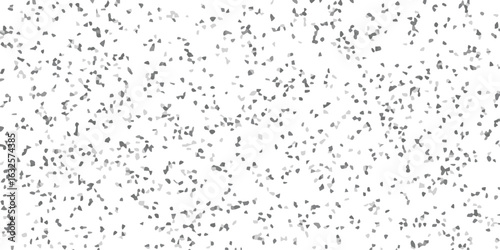 Abstract geometric pattern of randomly distributed grey and white textured elements on a light background