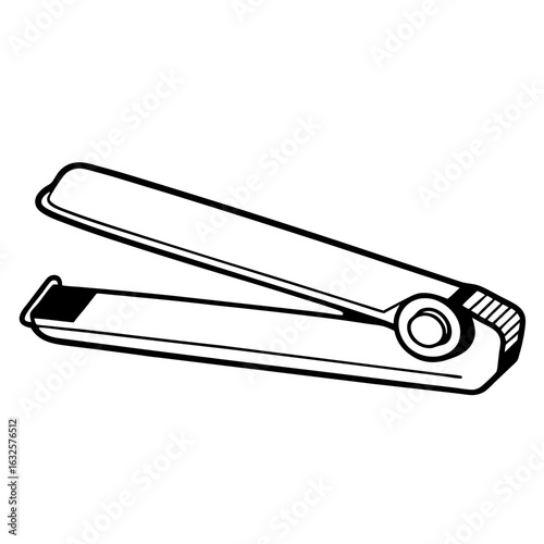 Hair straightener isolated on white background, a tool for styling and beauty